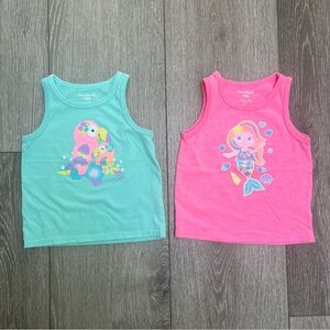 GARANIMALS 2PC SLEEVELESS TANK TOP SET MERMAID TOUCAN 2T